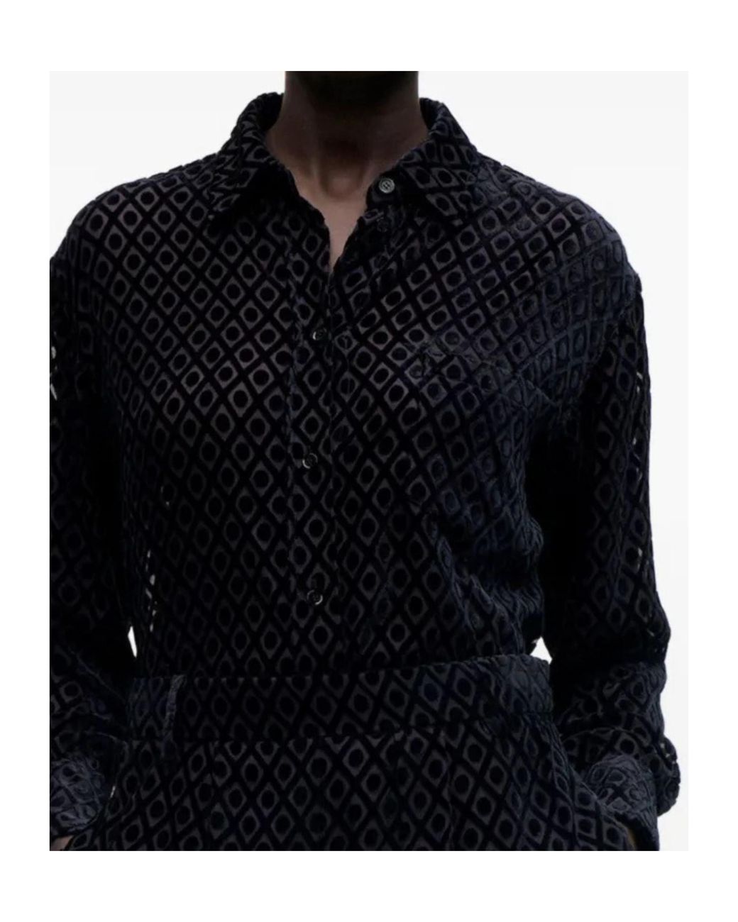 Victoria Beckham Blue Cut-Out Shirt