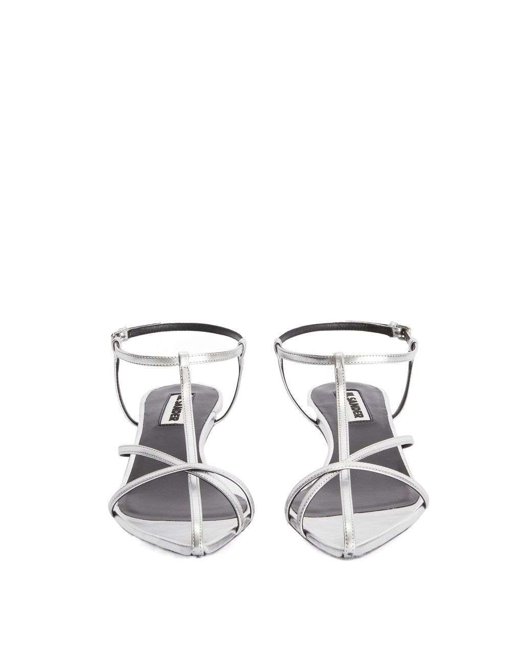Jil Sander White Cage Low-Heel Sandals