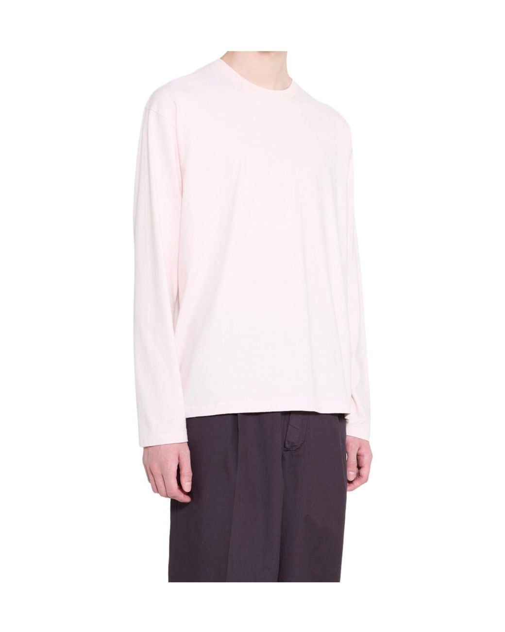 Auralee Pink Long-Sleeve T-Shirt for men