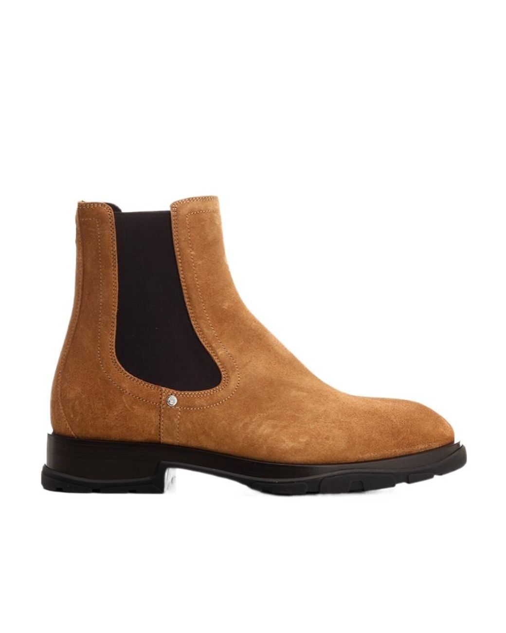 McQueen Brown Slip-On Ankle Chelsea Boots for men