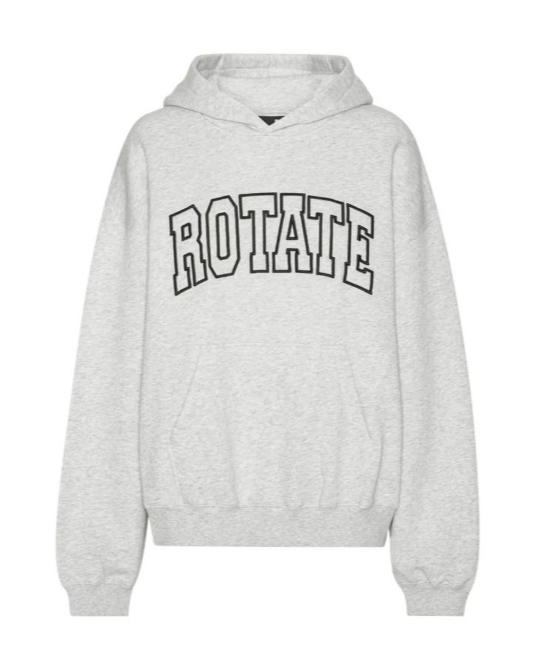 ROTATE BIRGER CHRISTENSEN Gray Logo-Print Hoodie