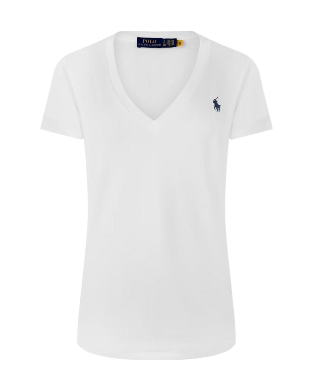Polo Ralph Lauren White Logo V-Neck T-Shirt