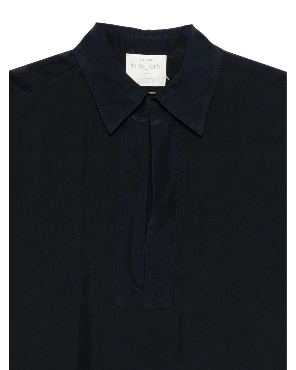 Forte_forte Blue Long-Sleeved Polo Shirt
