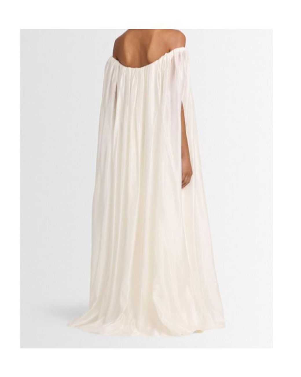 Christopher Esber White Vapour Overlay Silk Organza Gown