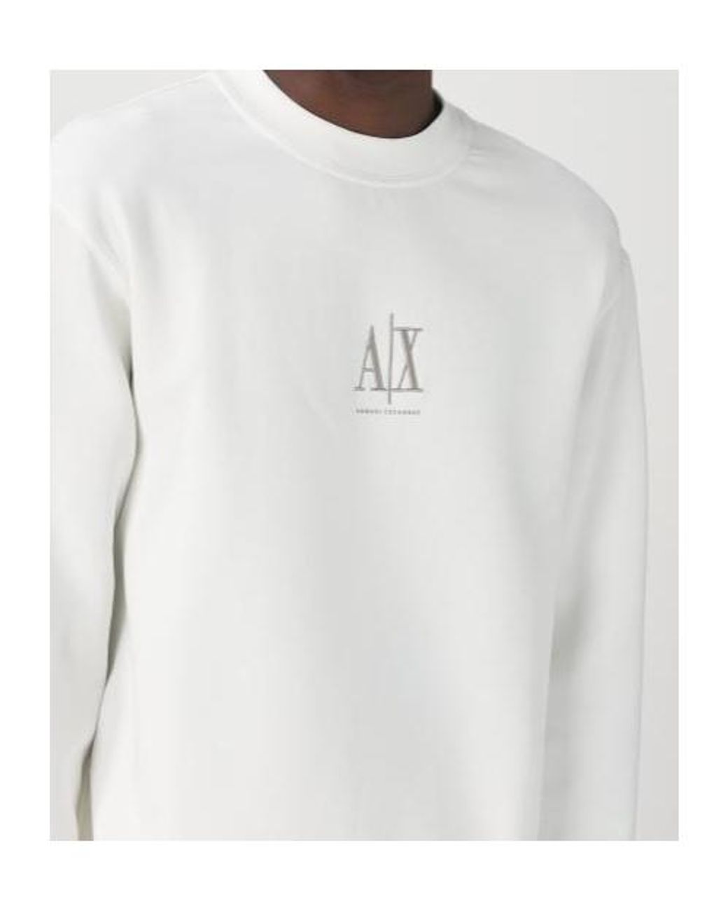 ARMANI EXCHANGE White Crewneck Sweatshirt for men
