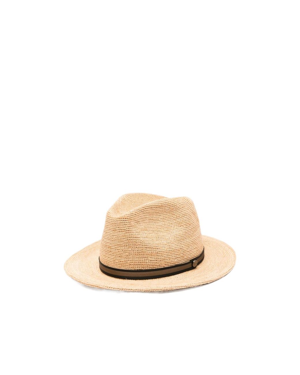 Borsalino Natural Ribbon Straw Hat for men