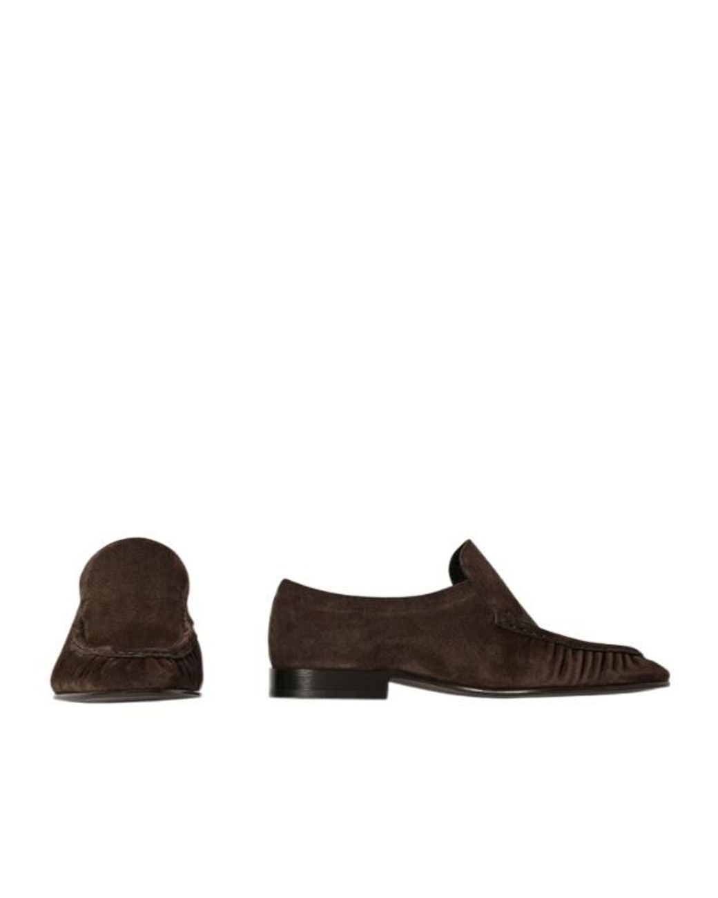 The Row Brown Soft Mocassin Loafers