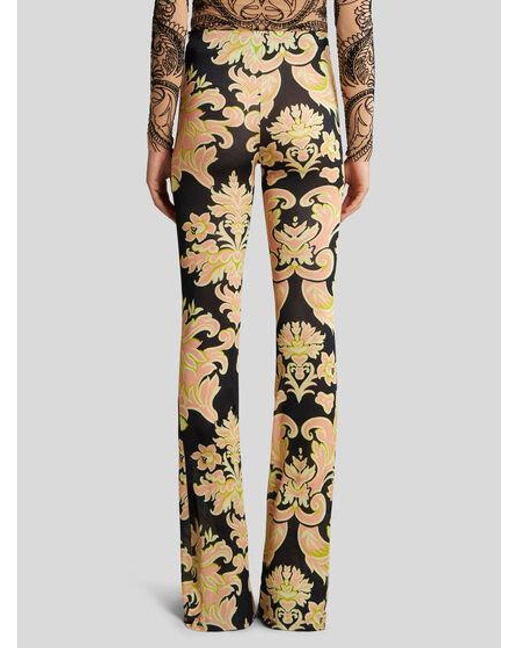 Etro Metallic Printed Jersey Trousers