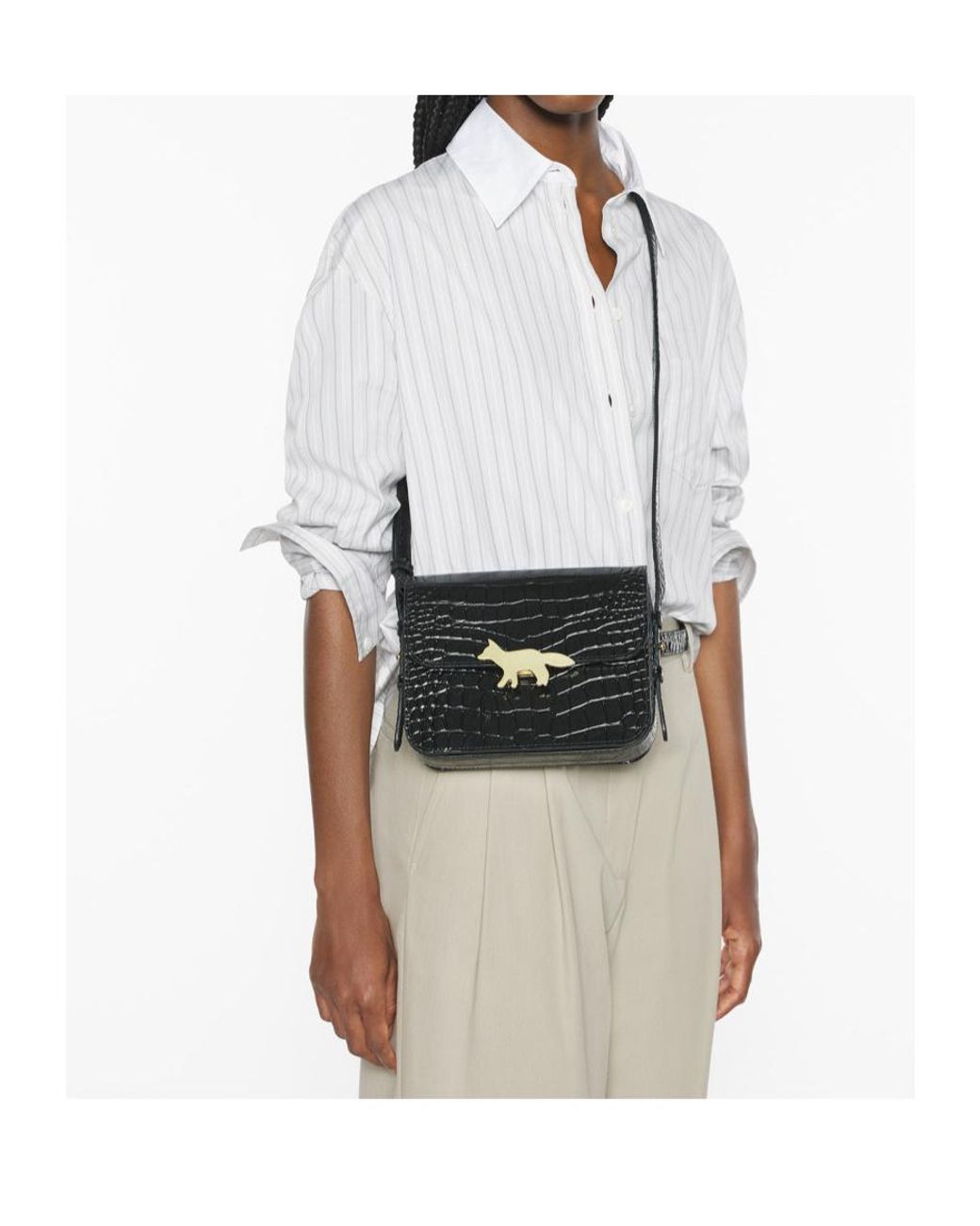 Maison Kitsuné Black Maison Kitsuné Edie Bag for men