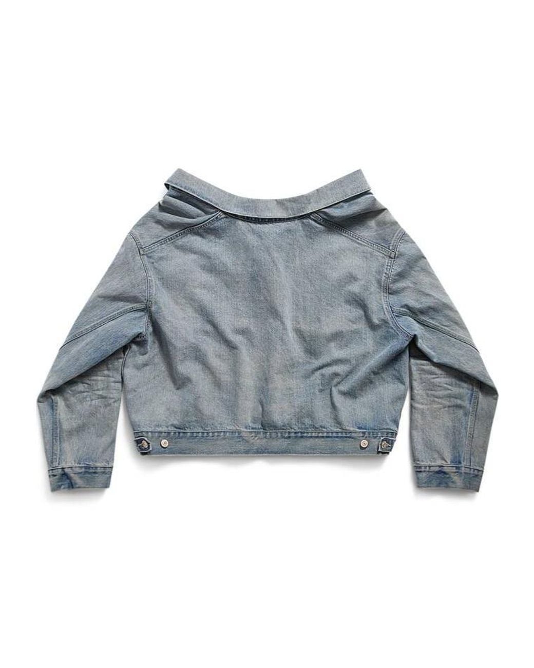 Balenciaga Blue Collared Button-Up Jacket for men