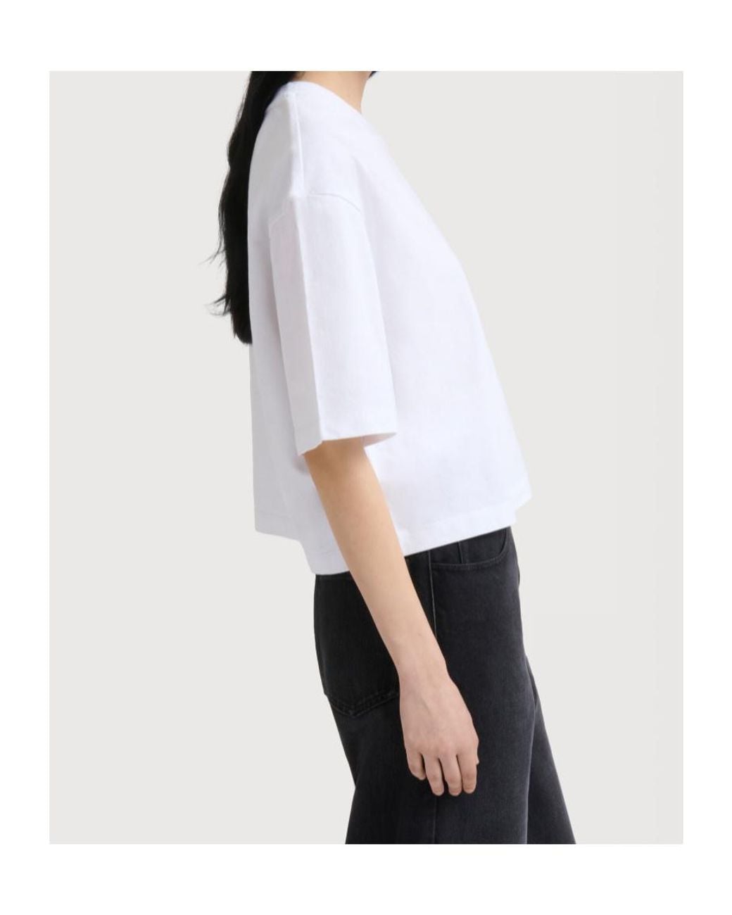 Marni White Jersey Patch Logo T-Shirt