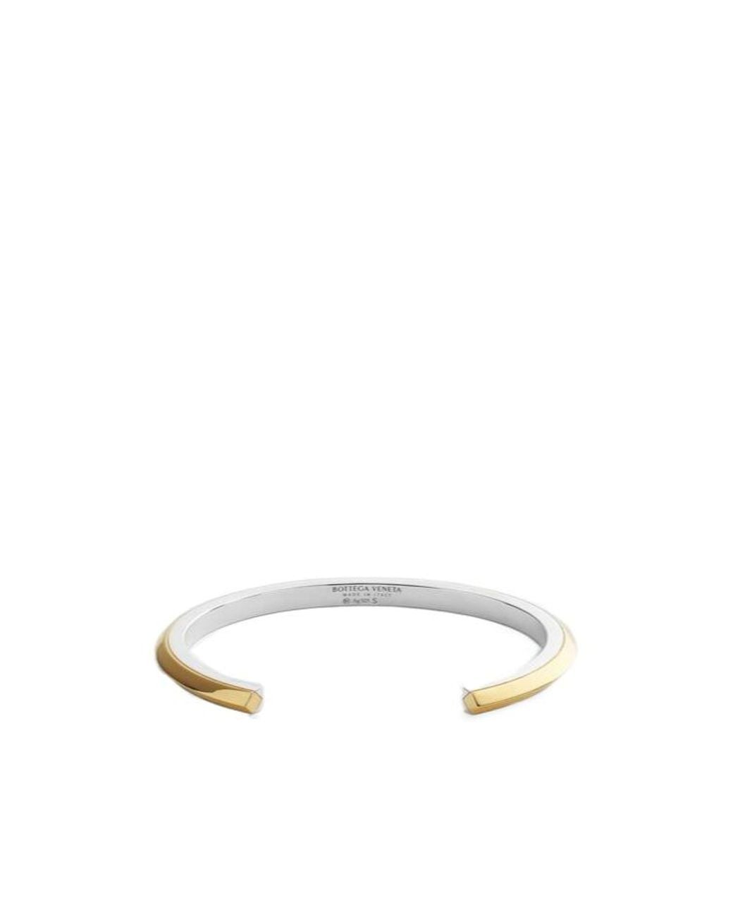 Bottega Veneta White Stack Cuff Bracelet for men