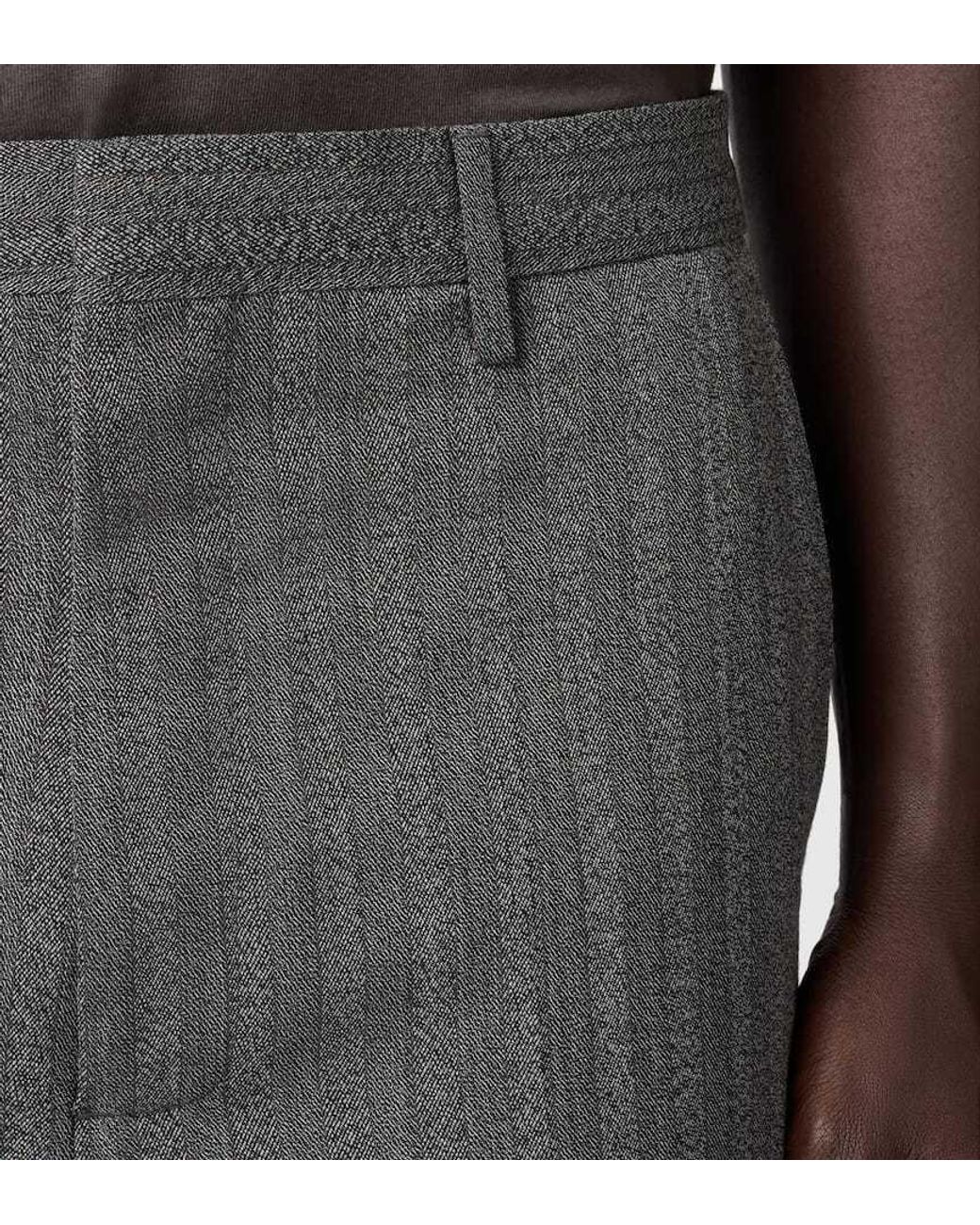 Tod's Gray Creased Straight-Leg Trousers for men
