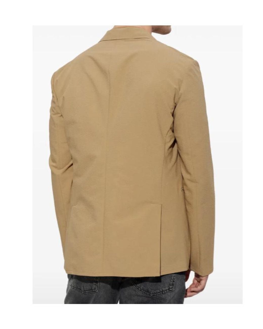 Emporio Armani Natural Single-Breasted Blazer for men