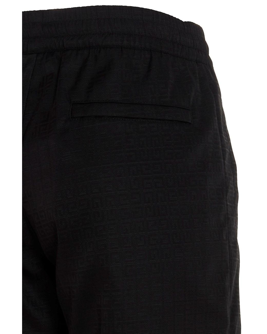 Givenchy Black 4G Jacquard Cropped Jogging Pants