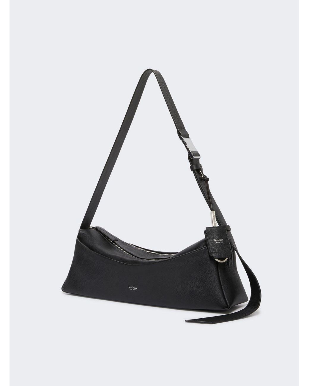 Max Mara Black Small Mxaskipper Leather Shoulder Bag