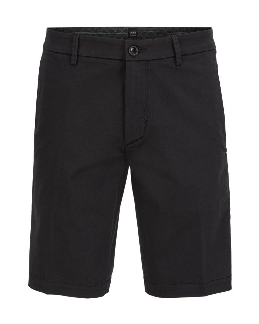 Boss Black Button Slim-Fitting Shorts for men