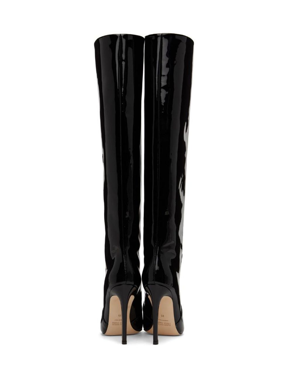 Paris Texas Black Knee-High Stiletto Boots