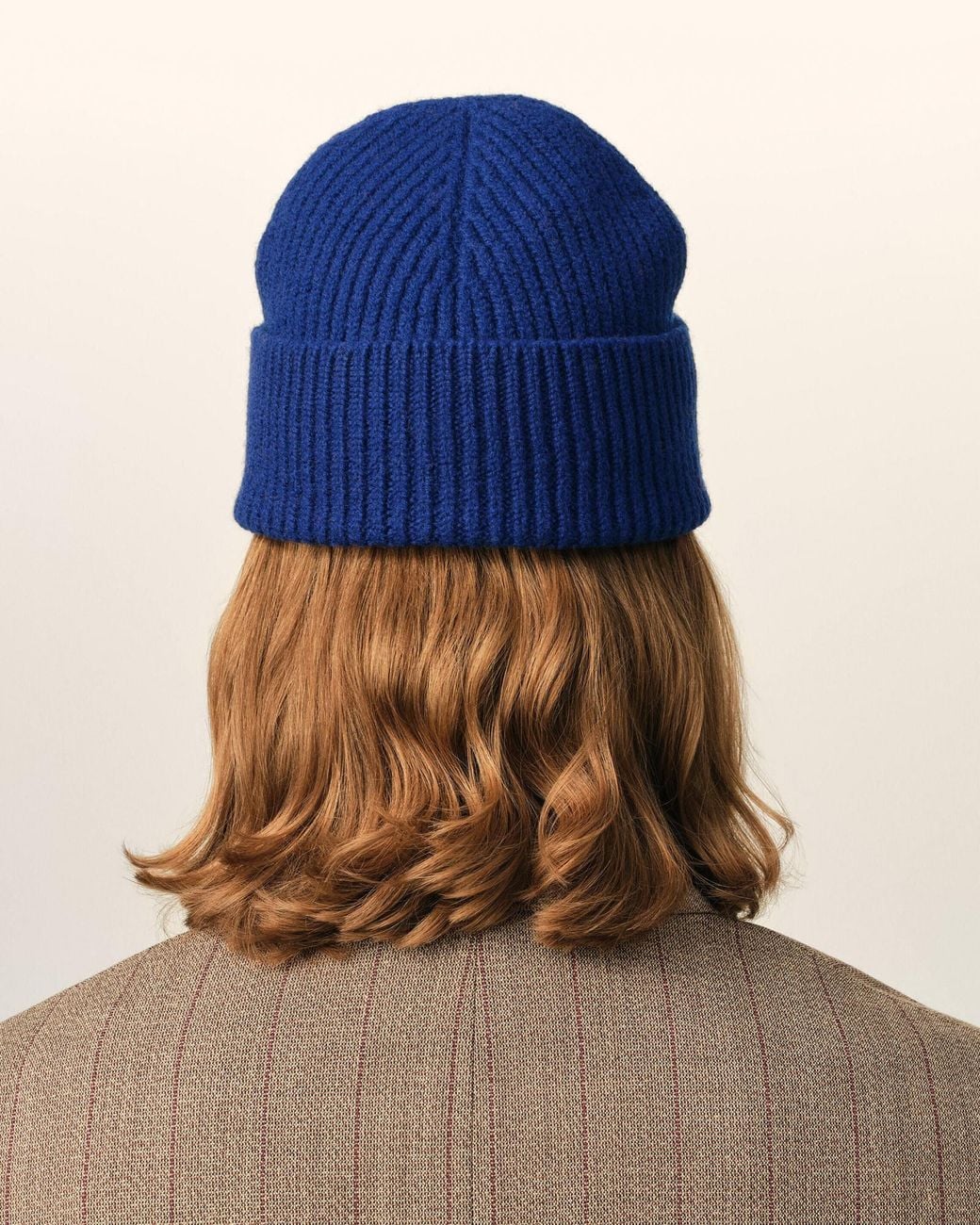 AMI Blue Ami Ami De Coeur Ribbed Beanie Hat for men