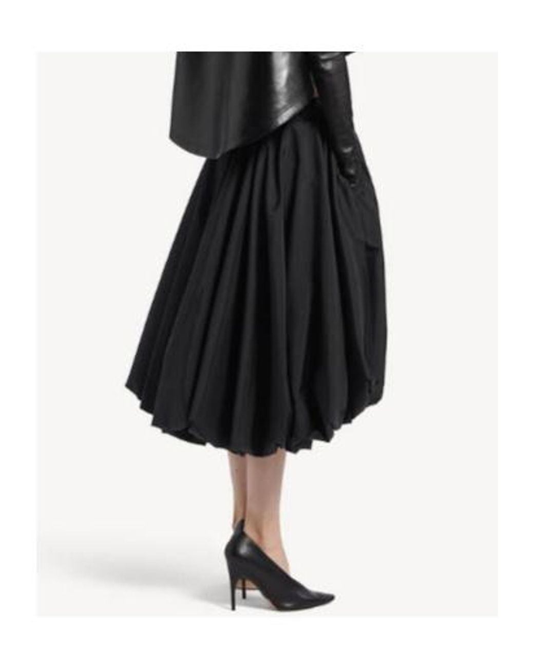 Balenciaga Black Balloon Pleated Shorts