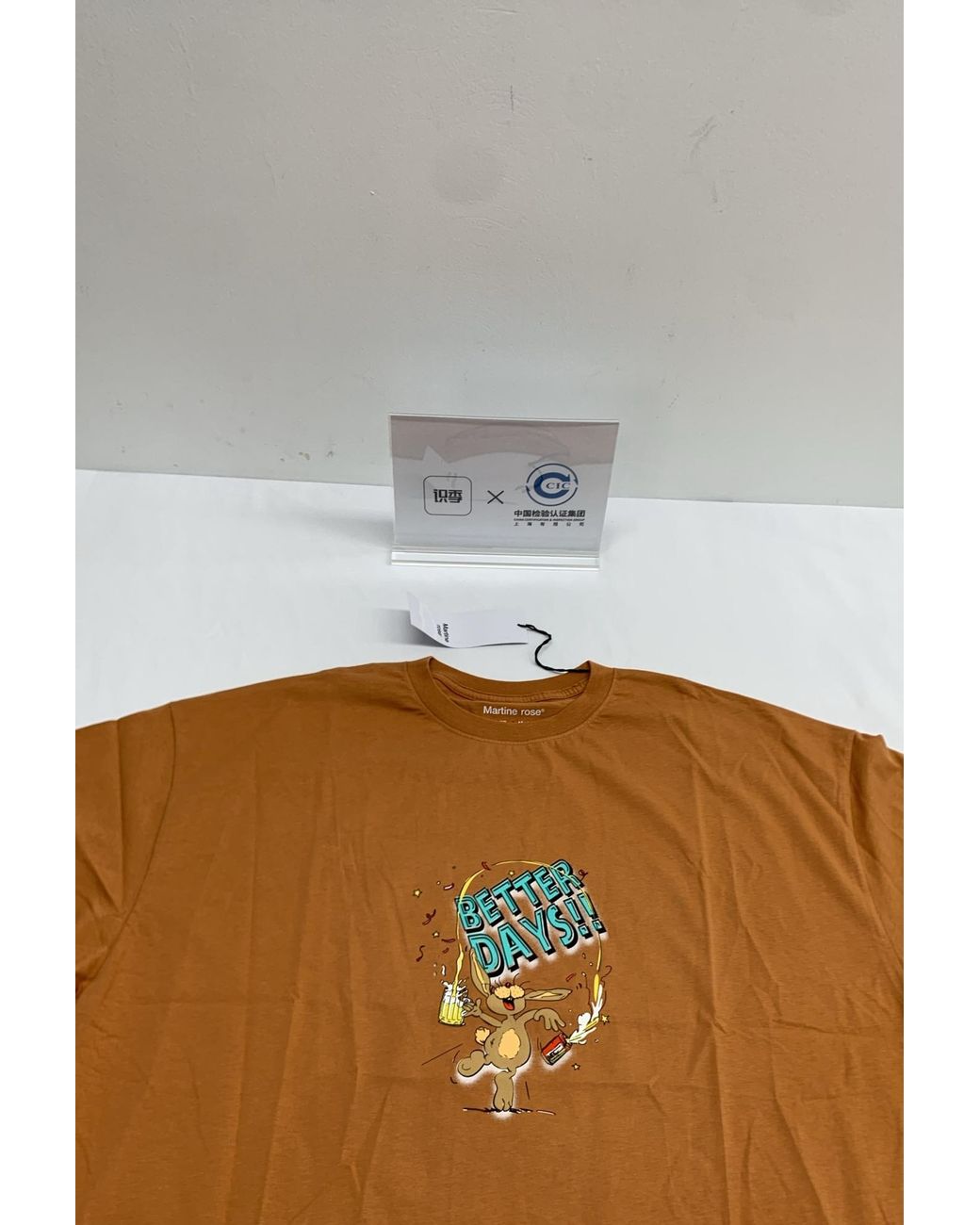 Martine Rose Orange Item O-Neck Short-Sleeved T-Shirt for men
