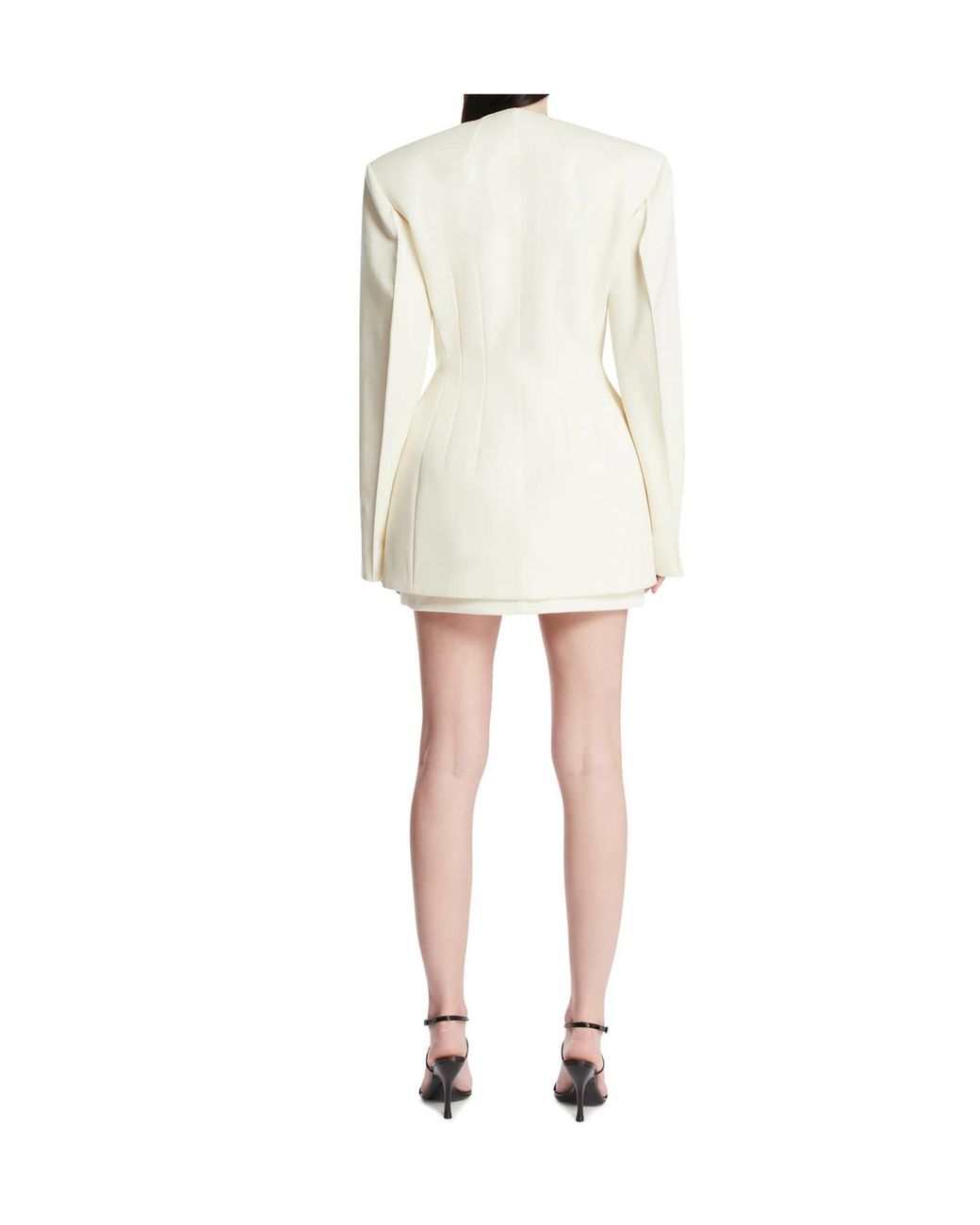 Wardrobe NYC Natural Double-Breasted Suit Dress