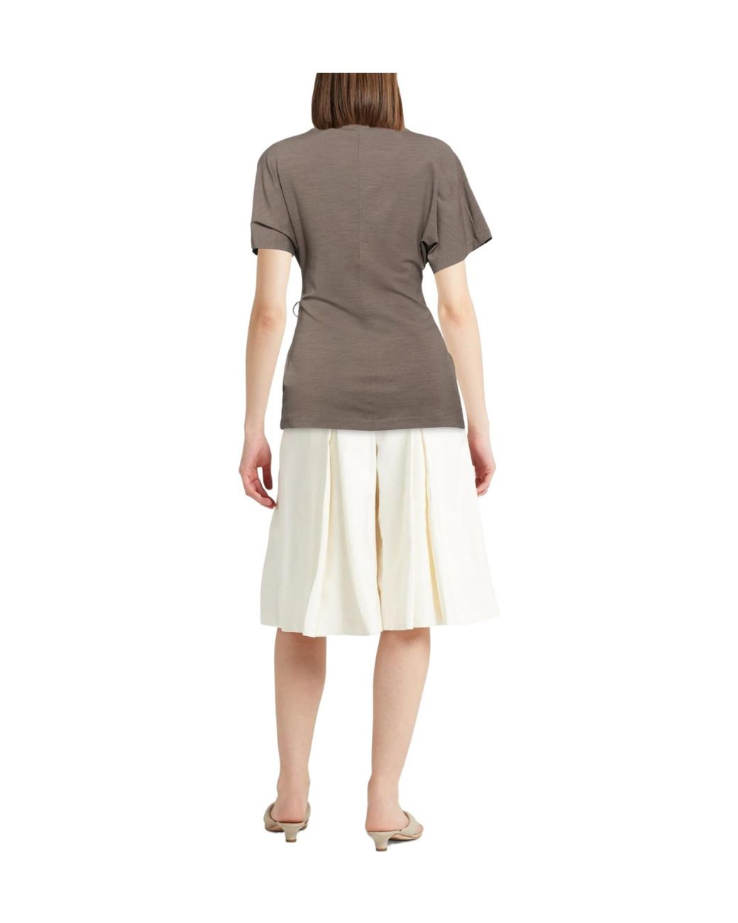 Brunello Cucinelli Gray Taupe T-Shirt Wool, Viscose, Elastane