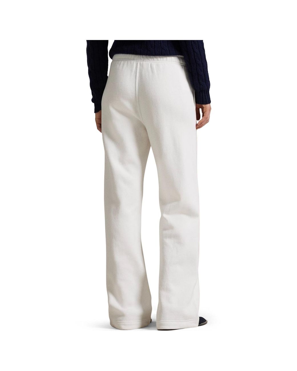 Polo Ralph Lauren White Logo Embroidered Drawstring Pants