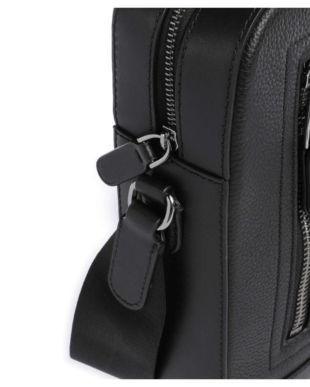Michael Kors Black Hudson Logo Lettering Flight Bag for men