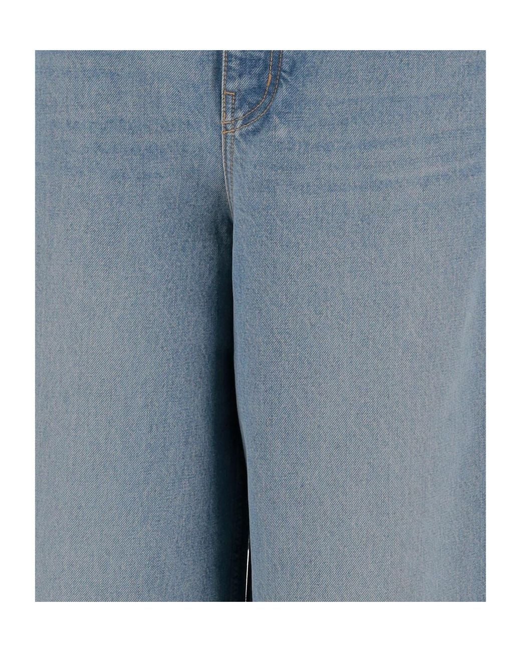 Chloé Blue Chloé High Waisted Wide-Leg Jeans