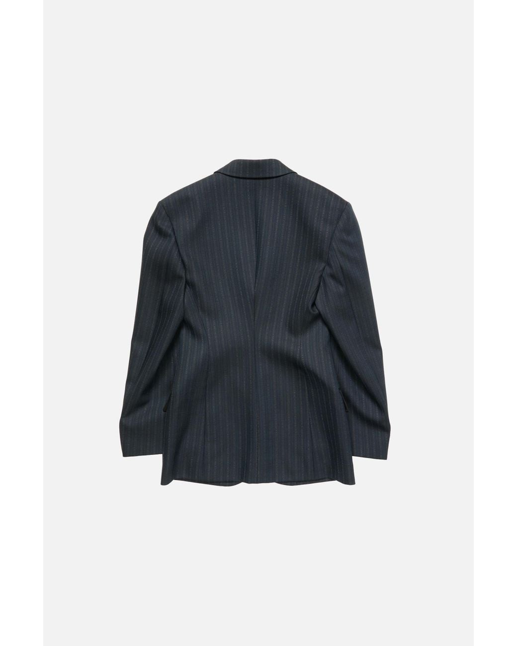 Acne Blue Pinstripe Wool Suit Jacket