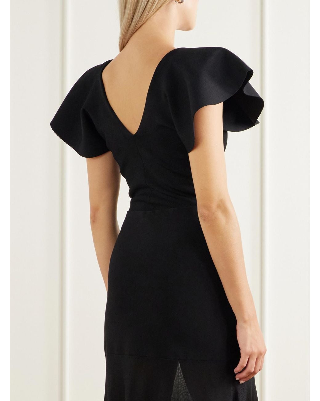 Altuzarra Black Deep V Bodysuit