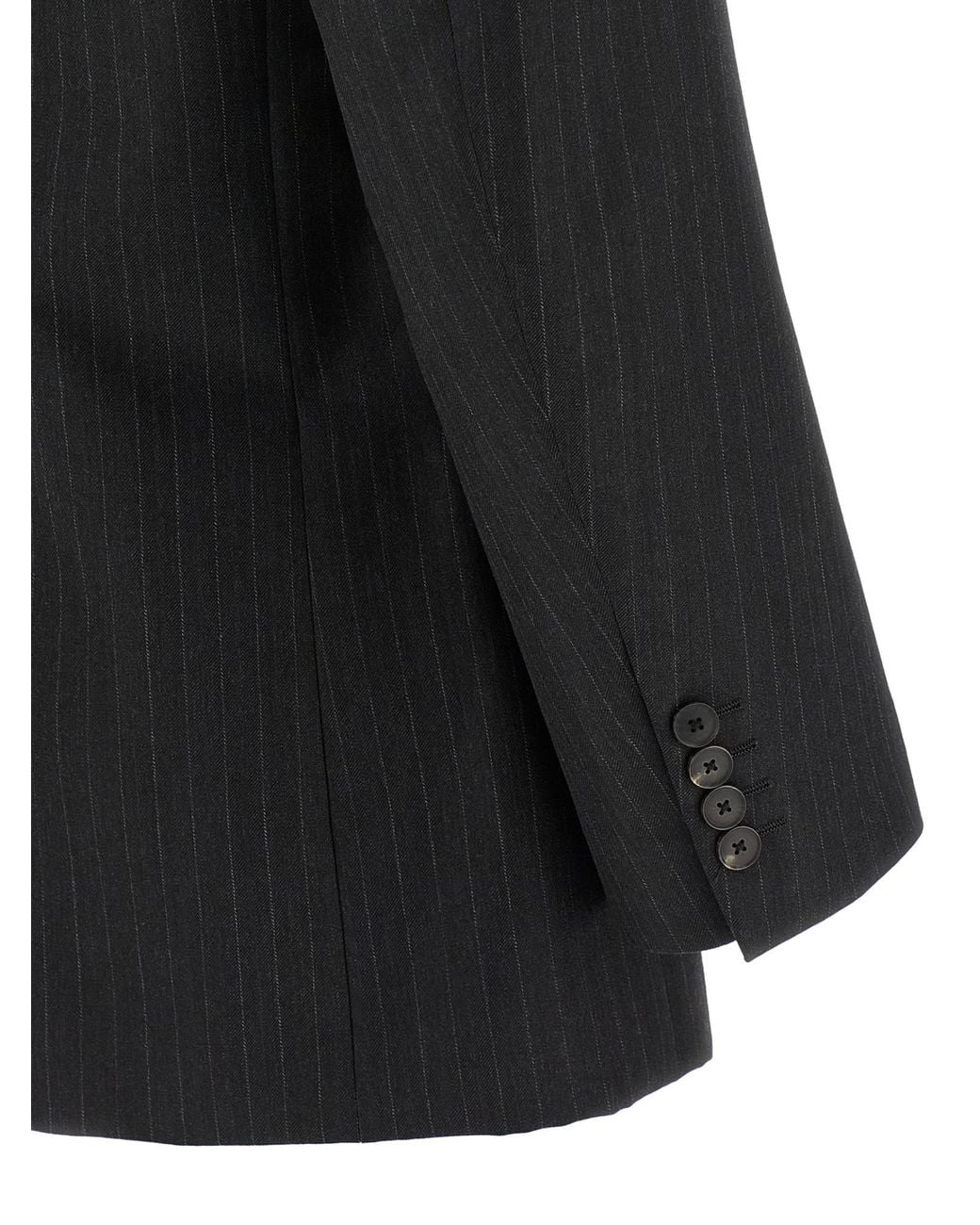 Auralee Black オーラリー ピンストライプ シングルブレスト ジャケット for men