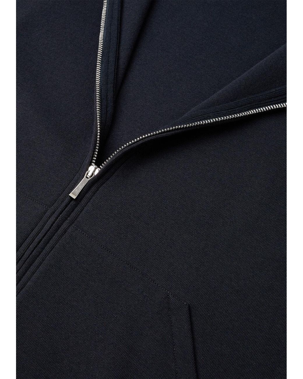 Loro Piana Blue Hooded Zip Jacket for men