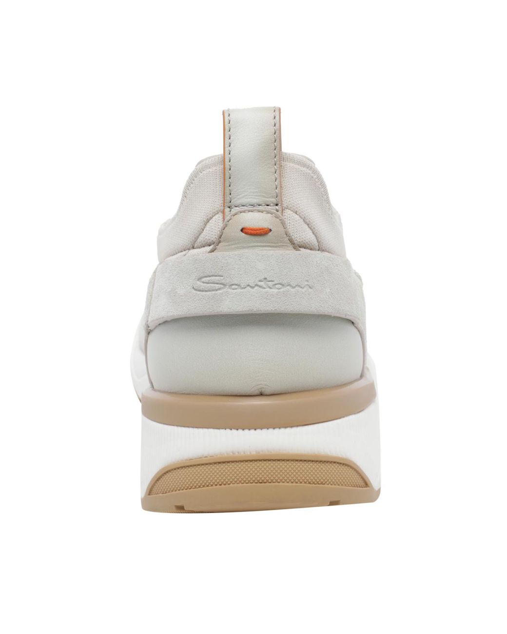Santoni White Lace-Up Sneakers for men