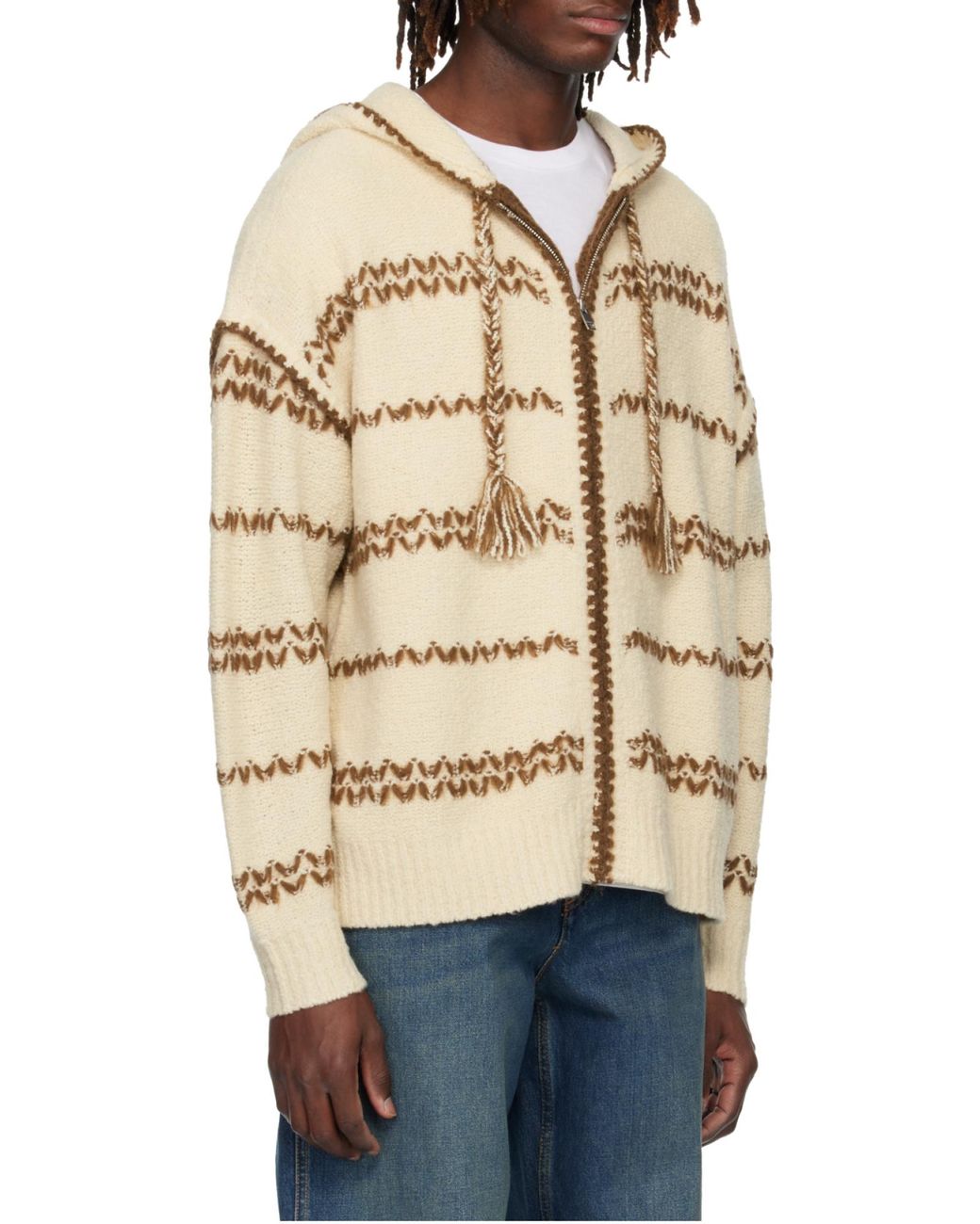 Isabel Marant Blue Rolian Knitted Zip-Up Cardigan for men