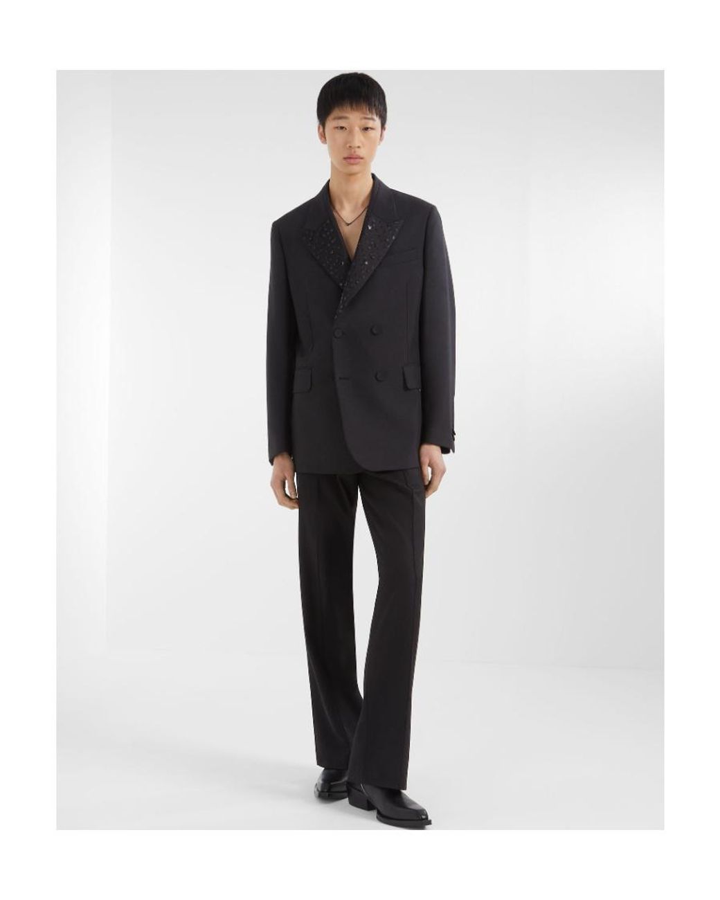 Fendi Black Straight-Leg Tailored Pants for men