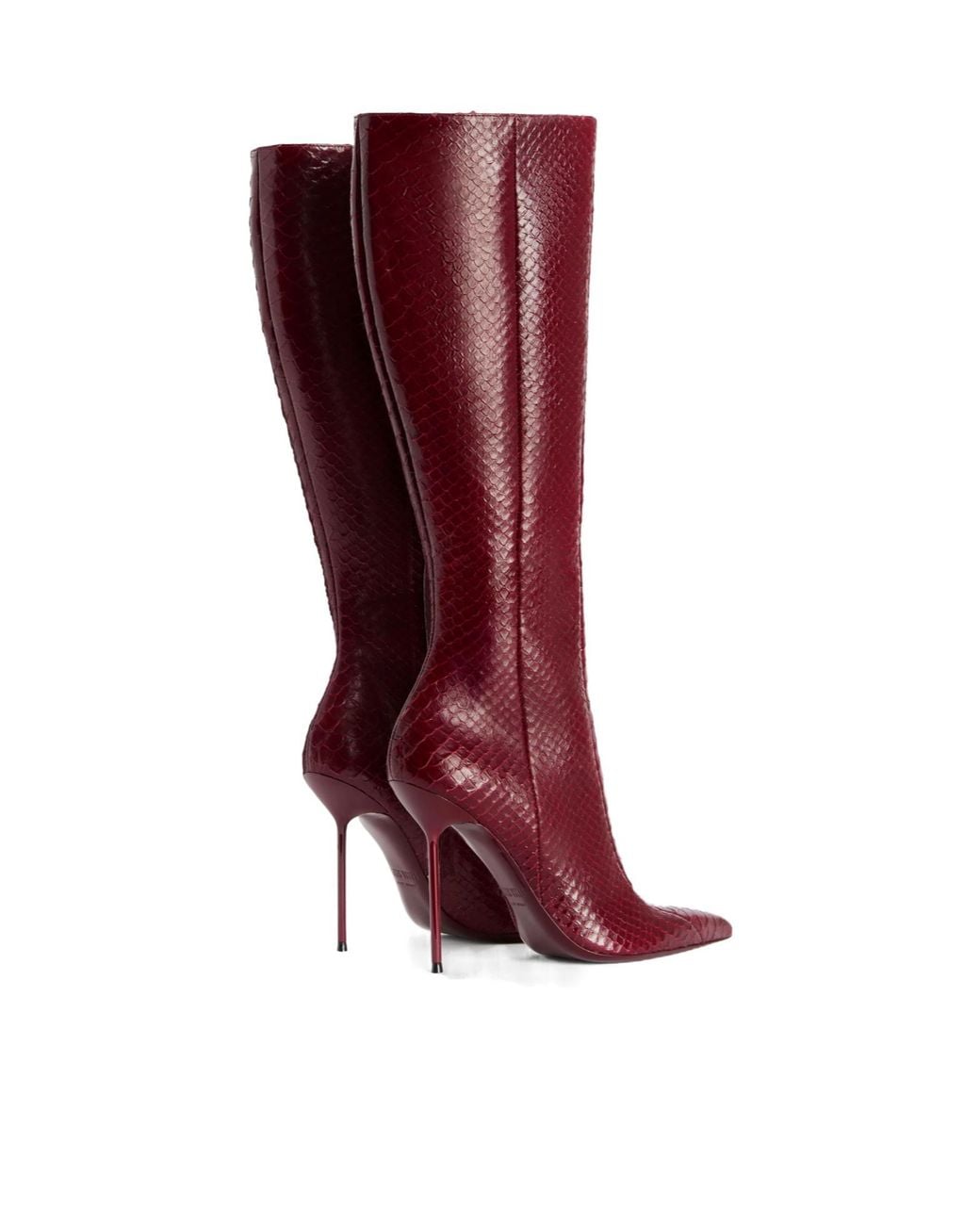 Paris Texas Red Lidia 105 Embossed Knee-High Boots