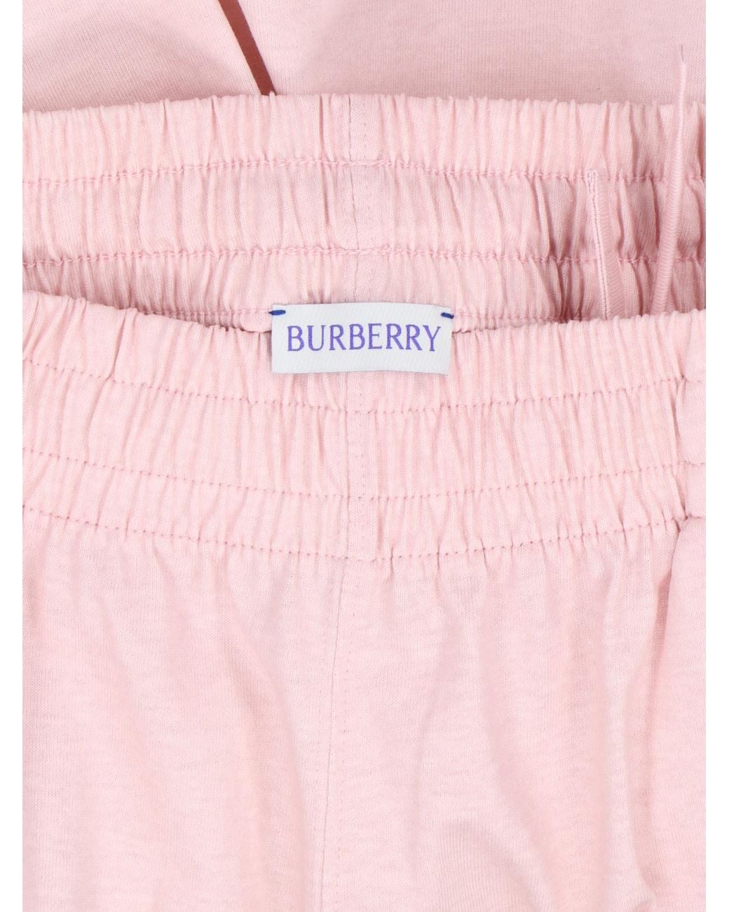 Burberry Pink Elasticated Waist Track Shorts