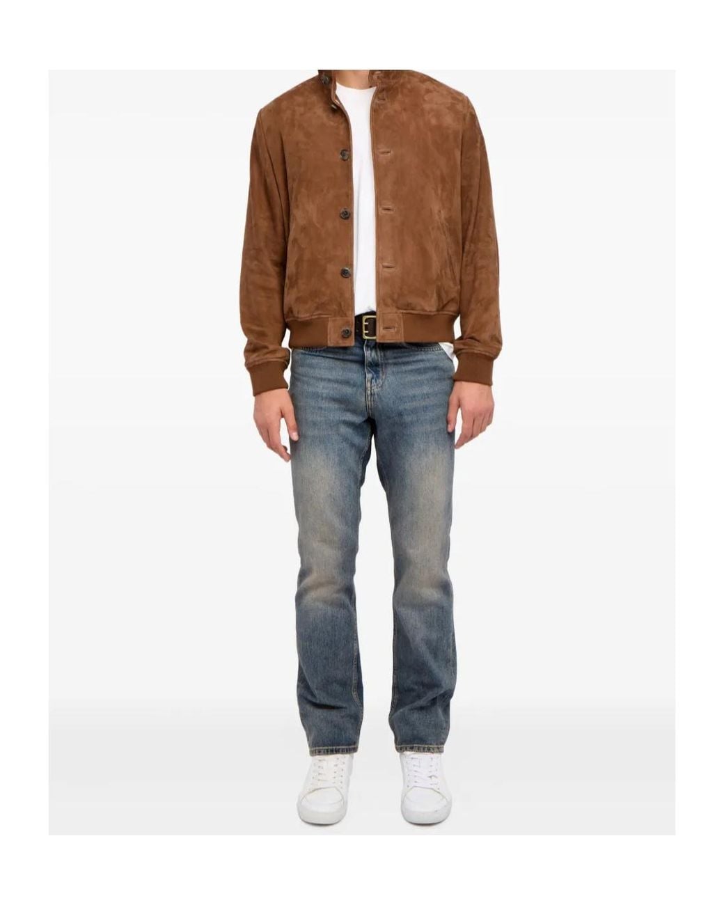 Zadig & Voltaire Brown Lonni Button Suede Jacket for men