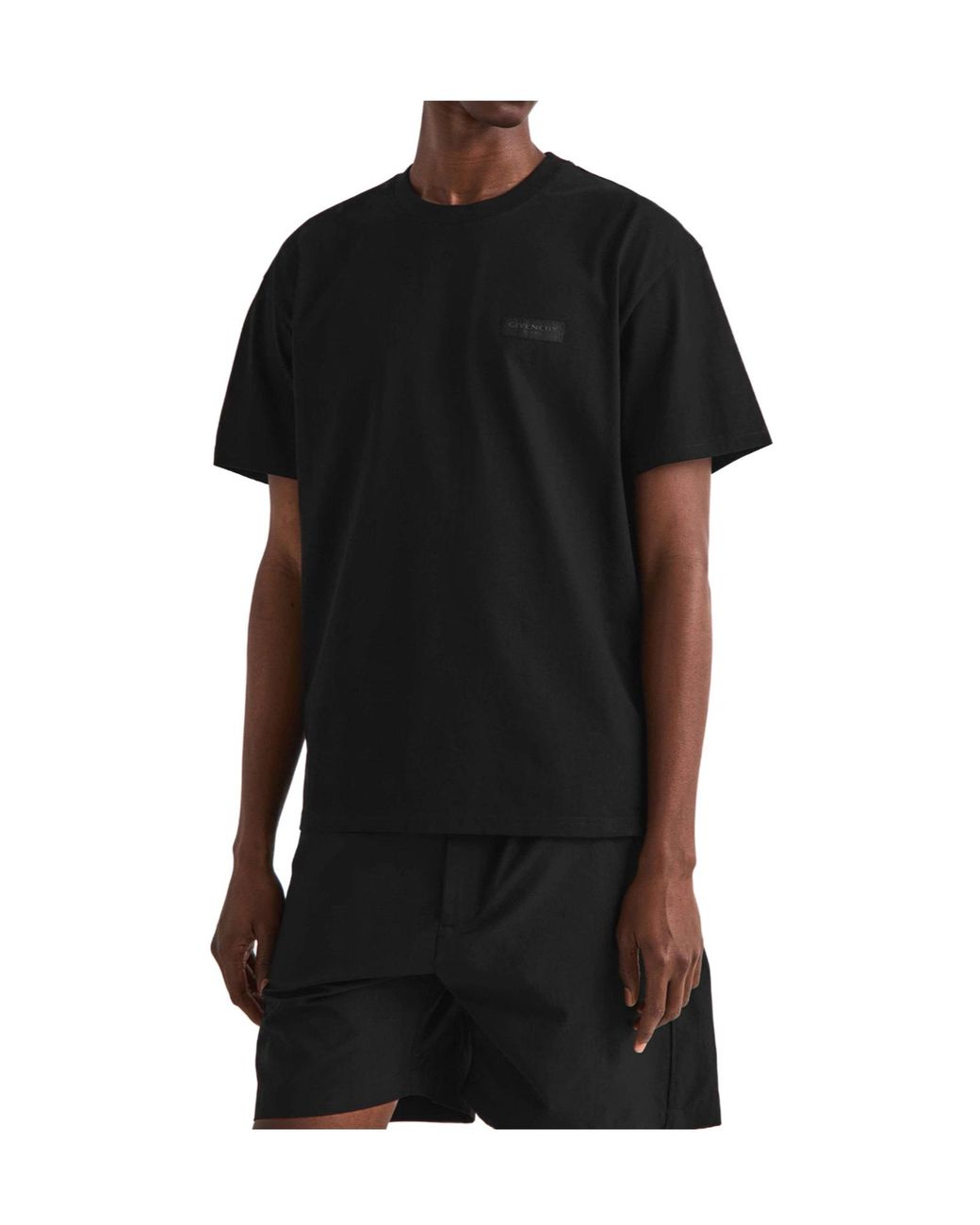 Givenchy Black Crew-Neck Short-Sleeve T-Shirt for men