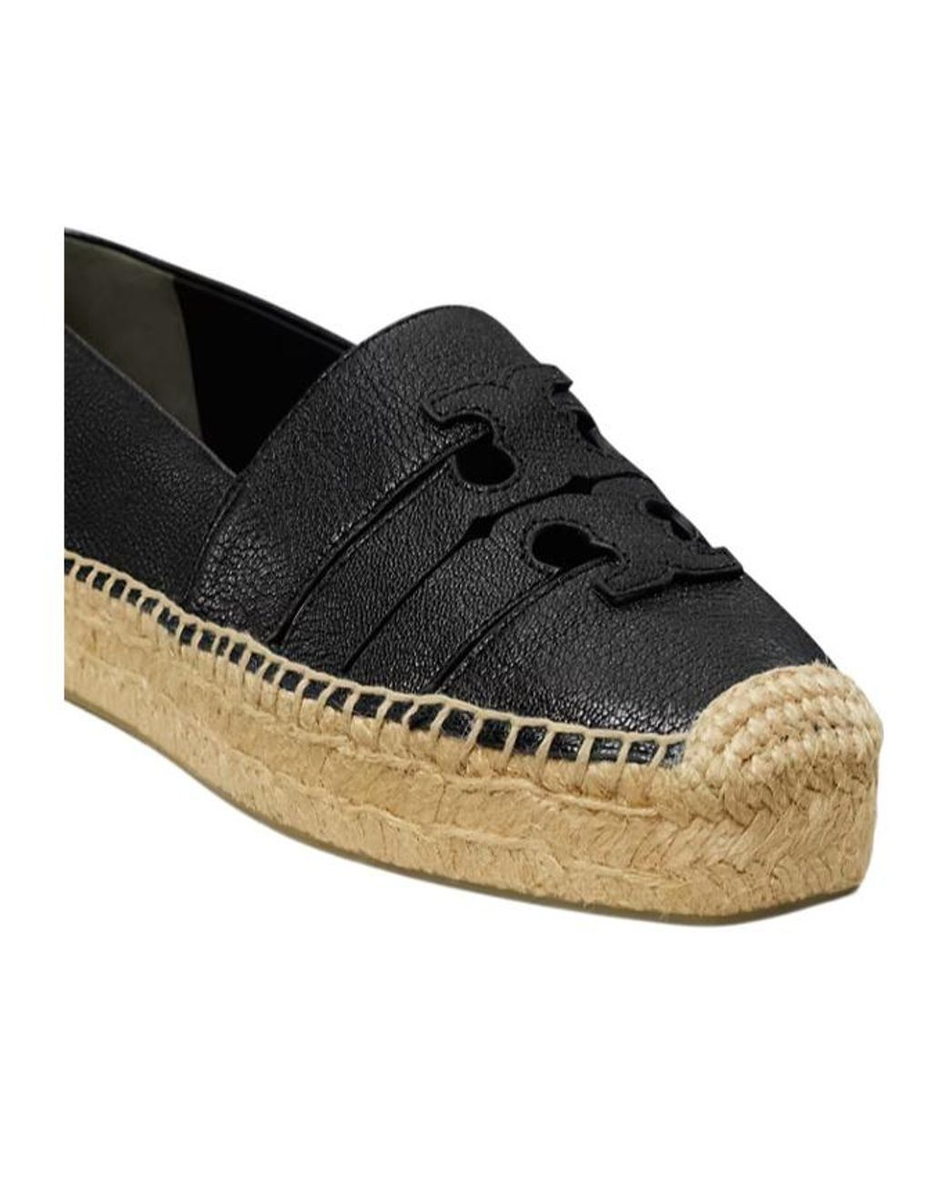 Tory Burch Black Ines Platform Espadrilles