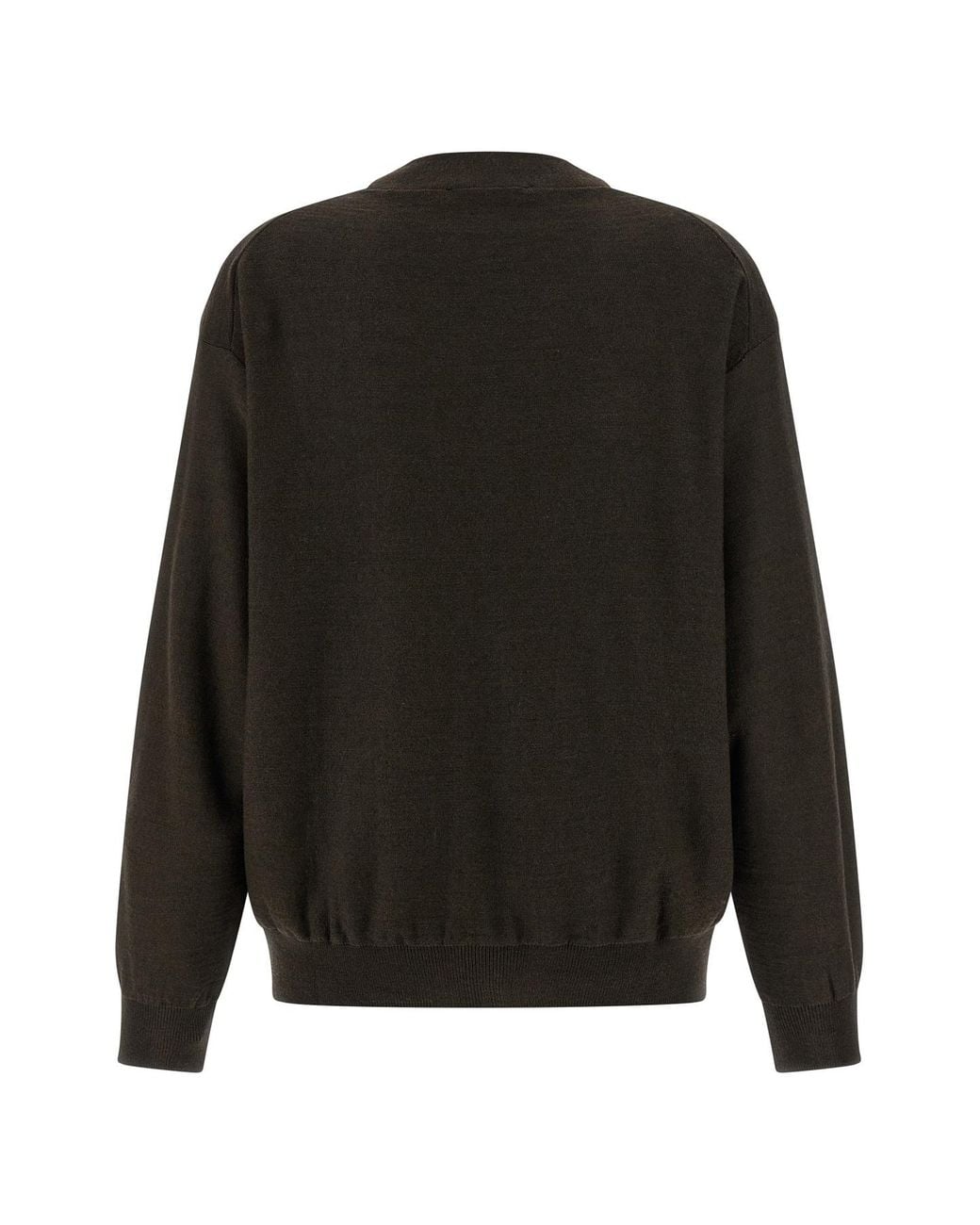 Lemaire Black V-Neck Long Sleeved Cardigan for men