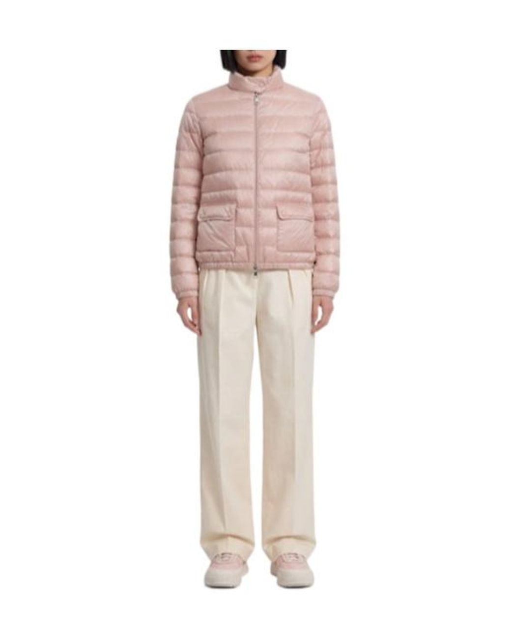 Moncler Pink Lans Nylon Down Jacket