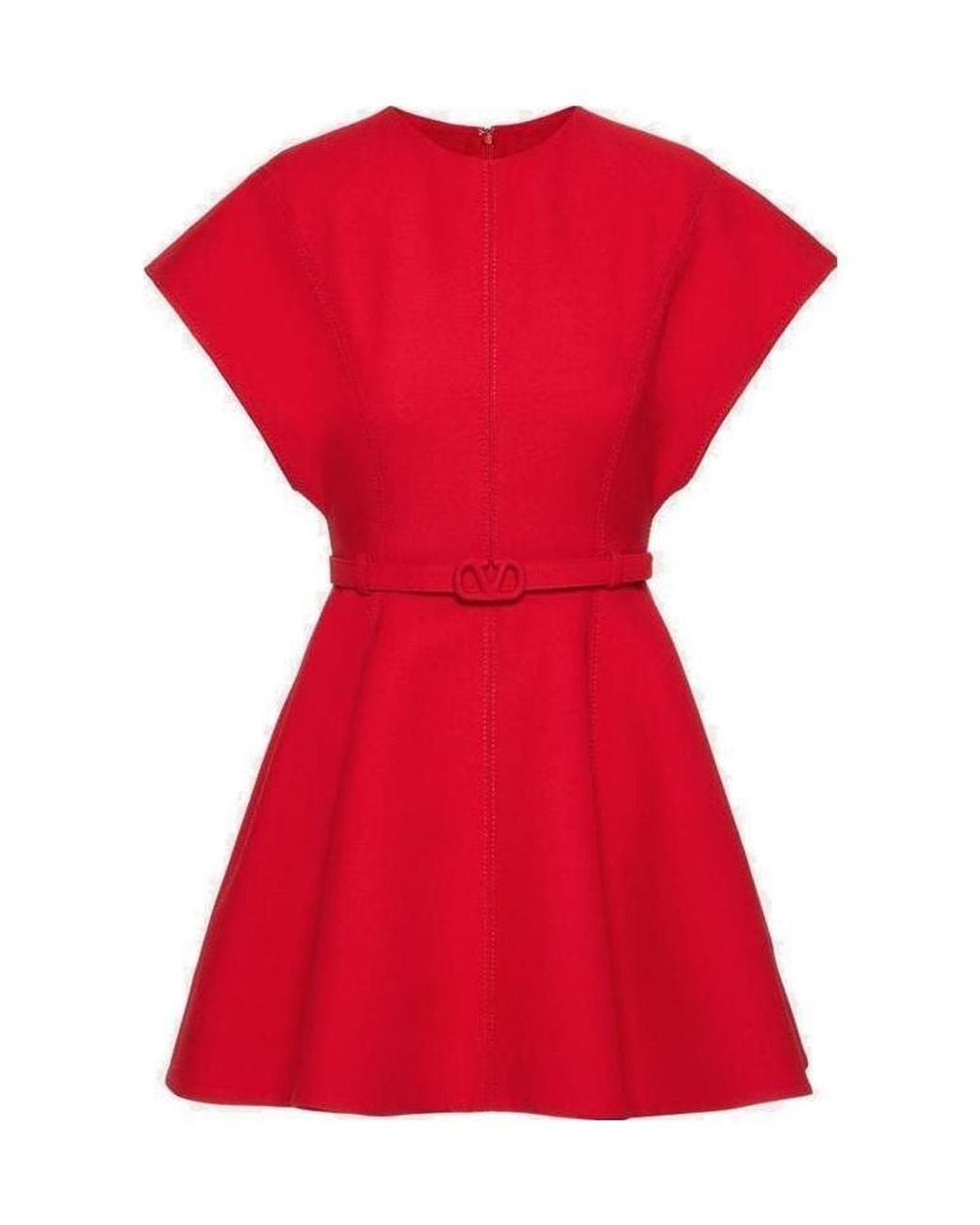 Valentino Flared Belted Dress