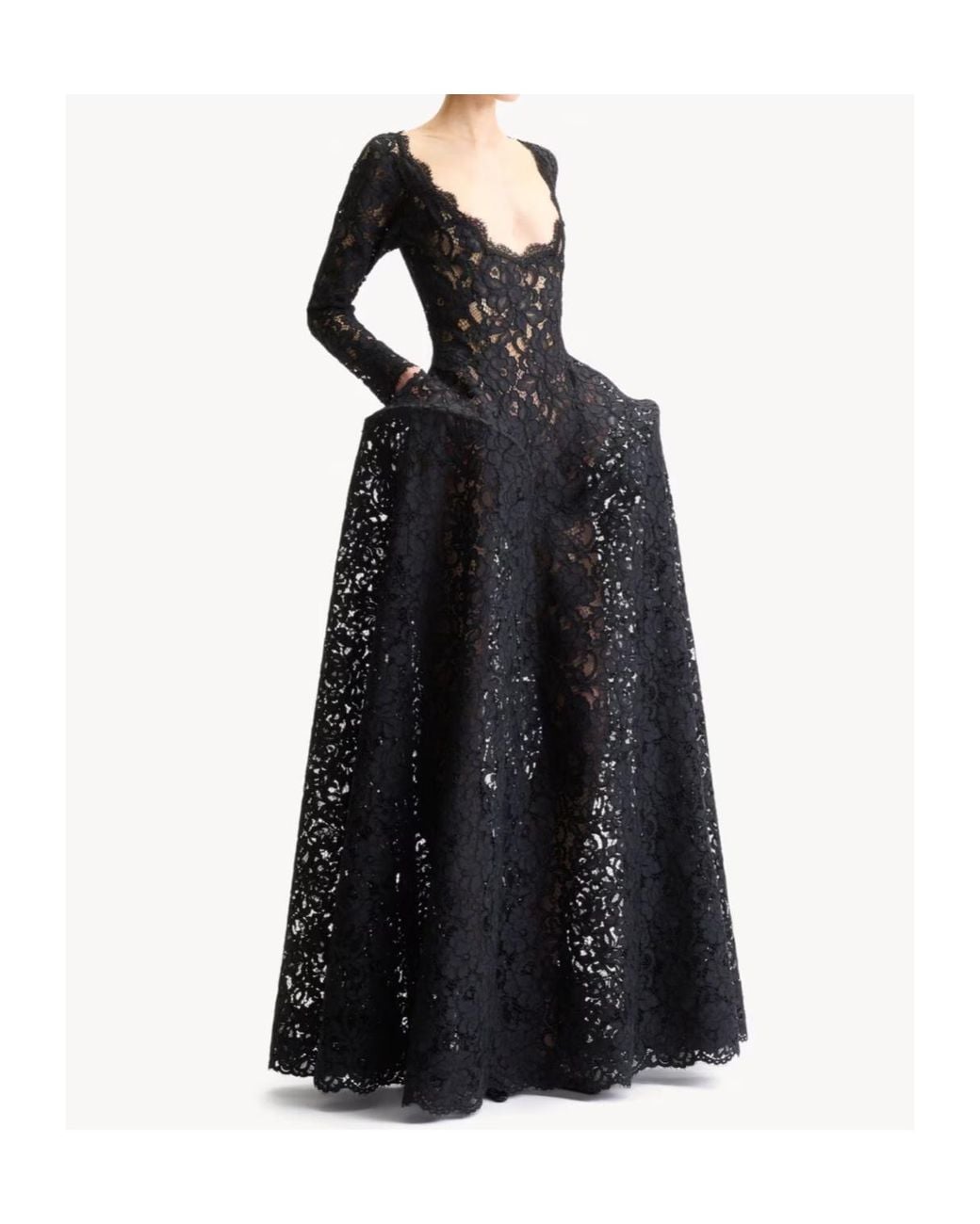 Saint Laurent Black Couture Gown