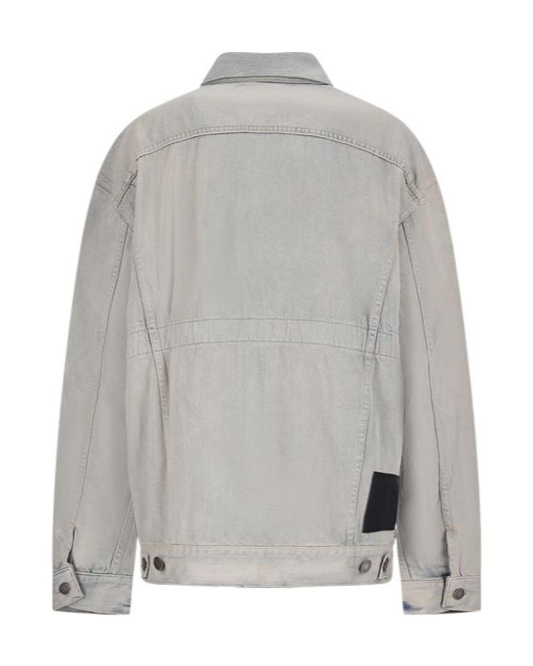 Haikure Gray Long-Sleeved Denim Jacket