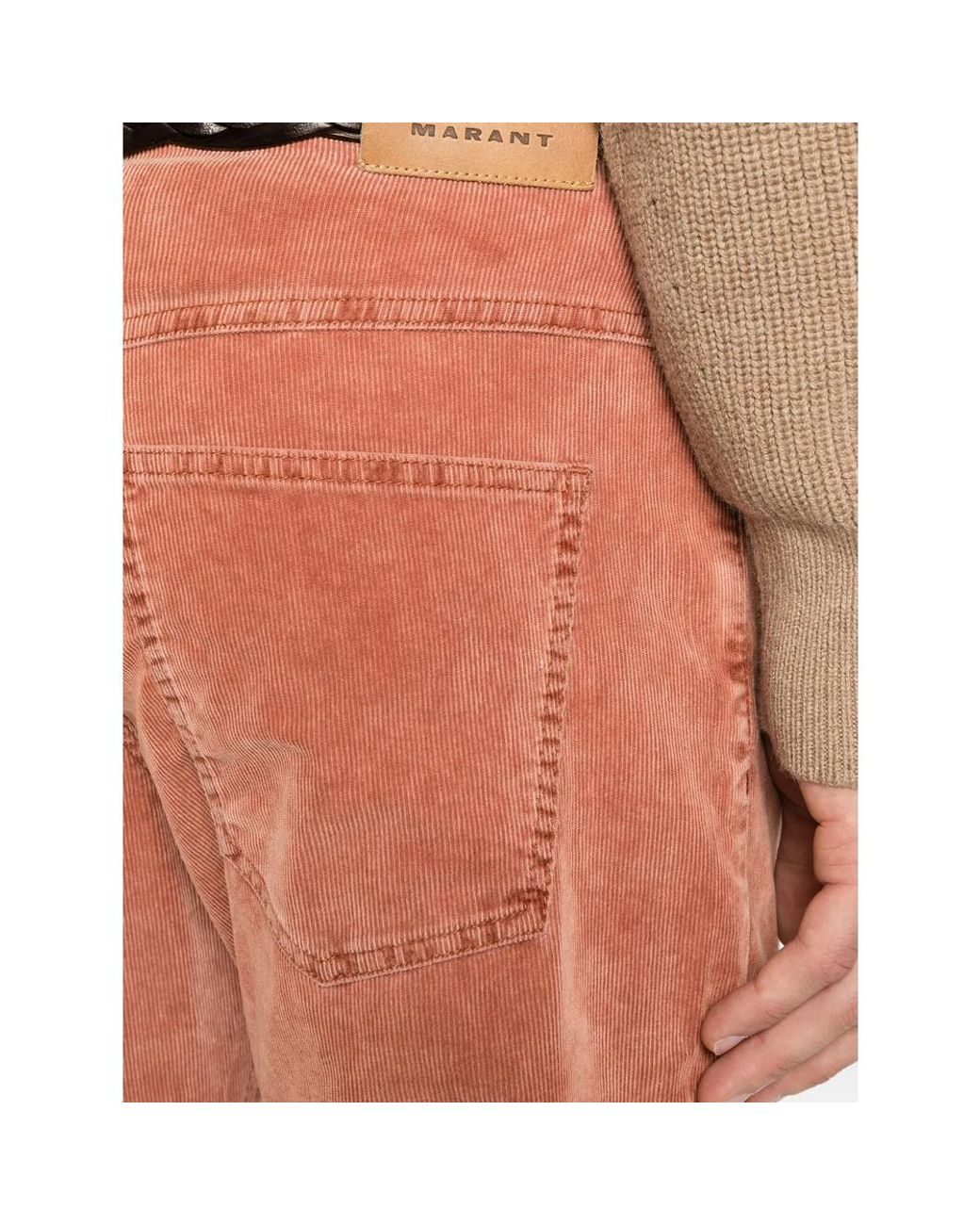 Isabel Marant Orange Logo Patch Straight-Leg Jeans for men