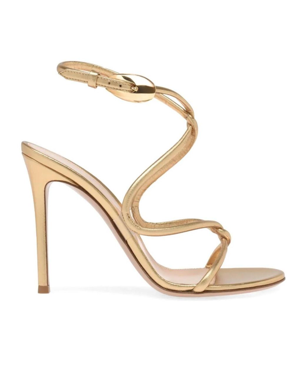 Gianvito Rossi Metallic 105Mm Mamba Sandals