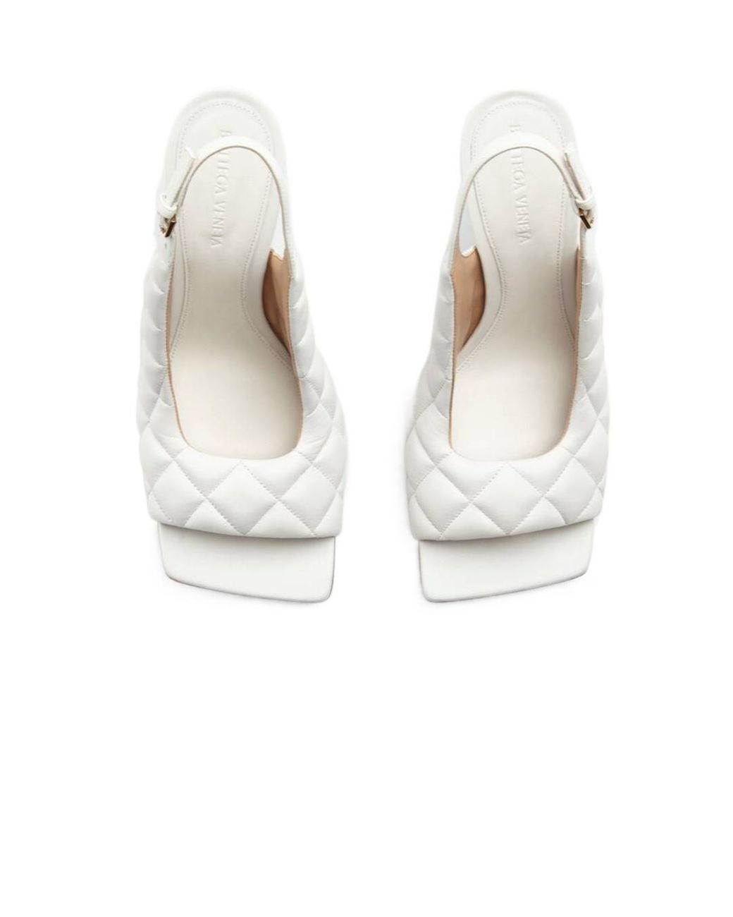 Bottega Veneta White Padded Slingback Sandals